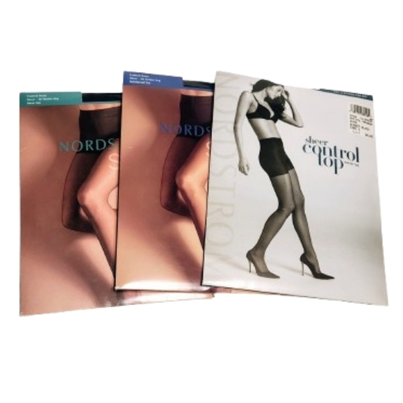 Nordstrom Vintage Control Top Sheer Hosiery Pantyhose Bundle Size C - Picture 1 of 9